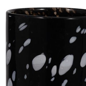 BAKERWOOD BLACK GLASS VASE 13 (IN) 6