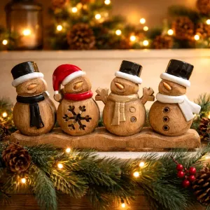 Snowman Family 5x11in 1