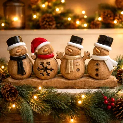 Snowman Family 5x11in