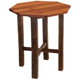 Barnwood Octagon Pub Table - 36-inch - Antique Oak Top