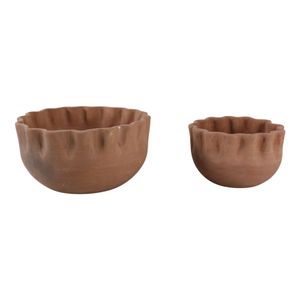 GARFIELDMORE SET OF 2 BROWN PLANTER 7 (IN) 4