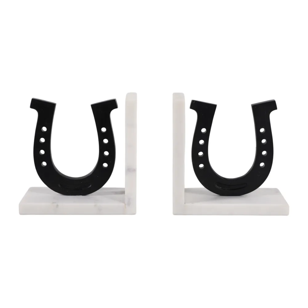 BARTONPARK SET OF 2 BLACK BOOKENDS 6 (IN)