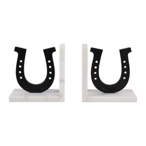 BARTONPARK SET OF 2 BLACK BOOKENDS 6 (IN) 1