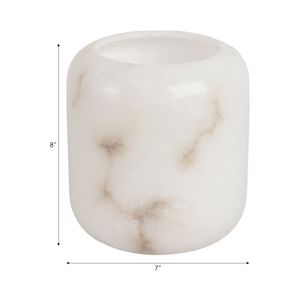ALCOTTWELL WHITE VASE 8 (IN) 8
