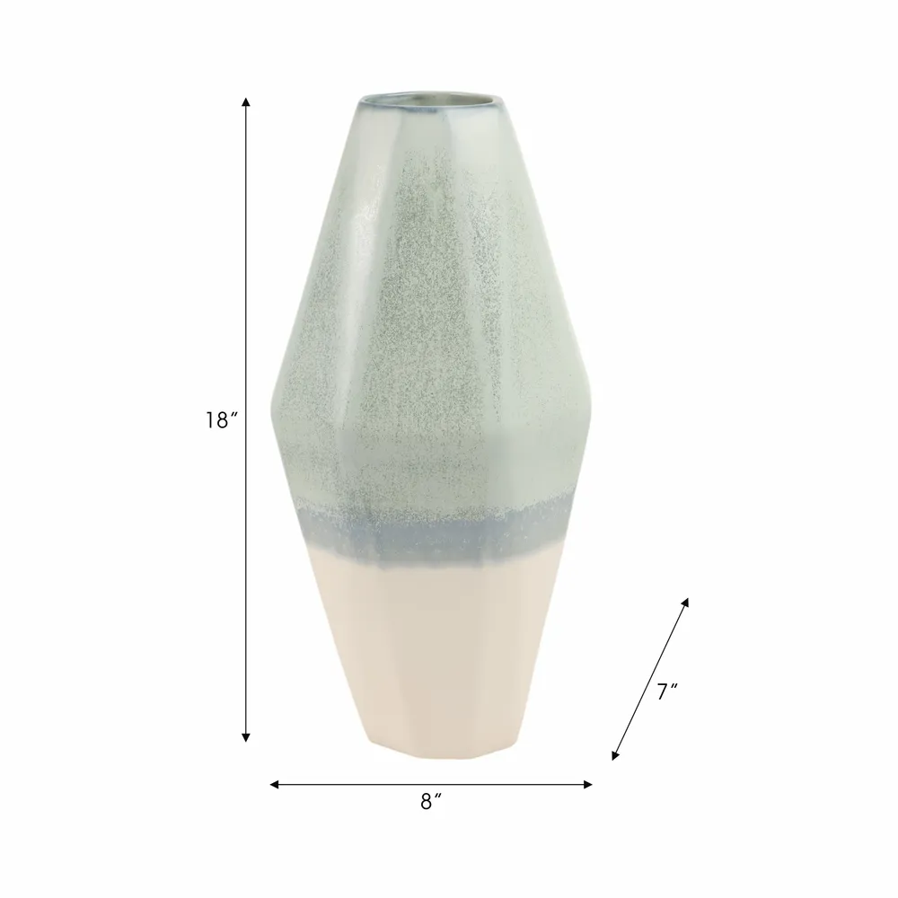 ROMANROSE BLUE VASE 18 (IN)
