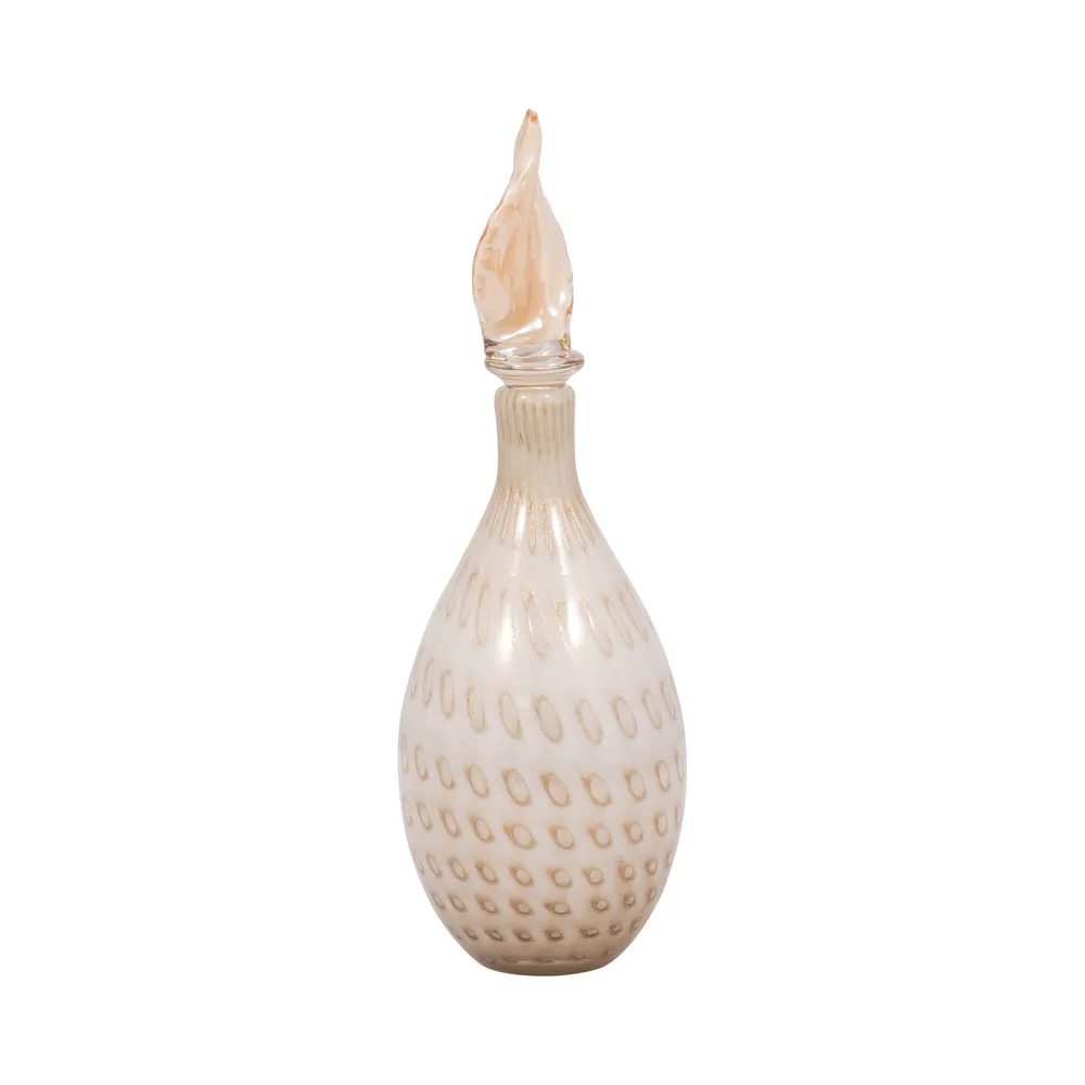 DENTONSHAW IVORY GLASS VASE 18 (IN)