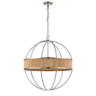 Ural 24″ Wide 6-Light Chandelier - Polished Silver