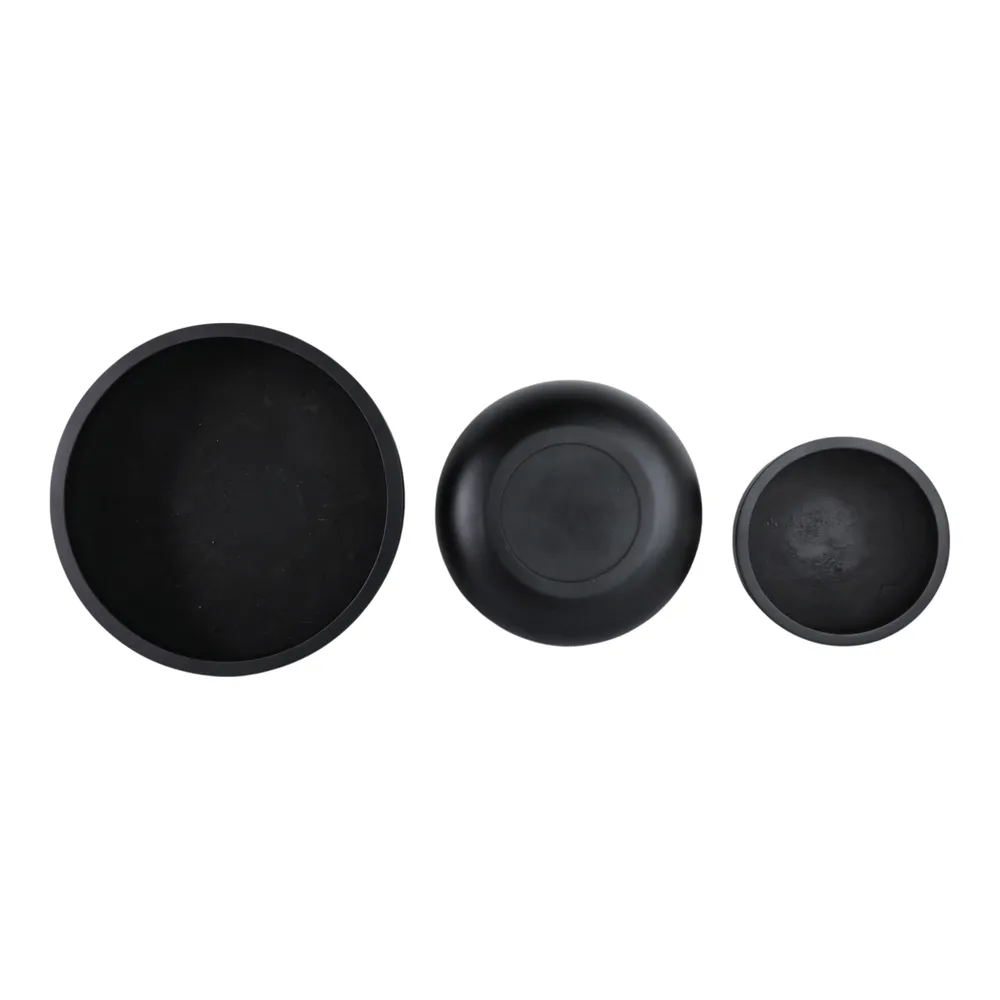 SHAYHOLM SET OF 3 BLACK PLANTER 6 (IN)