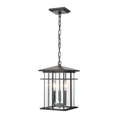 Oak Park 9″ Wide 3-Light Outdoor Pendant - Matte Black
