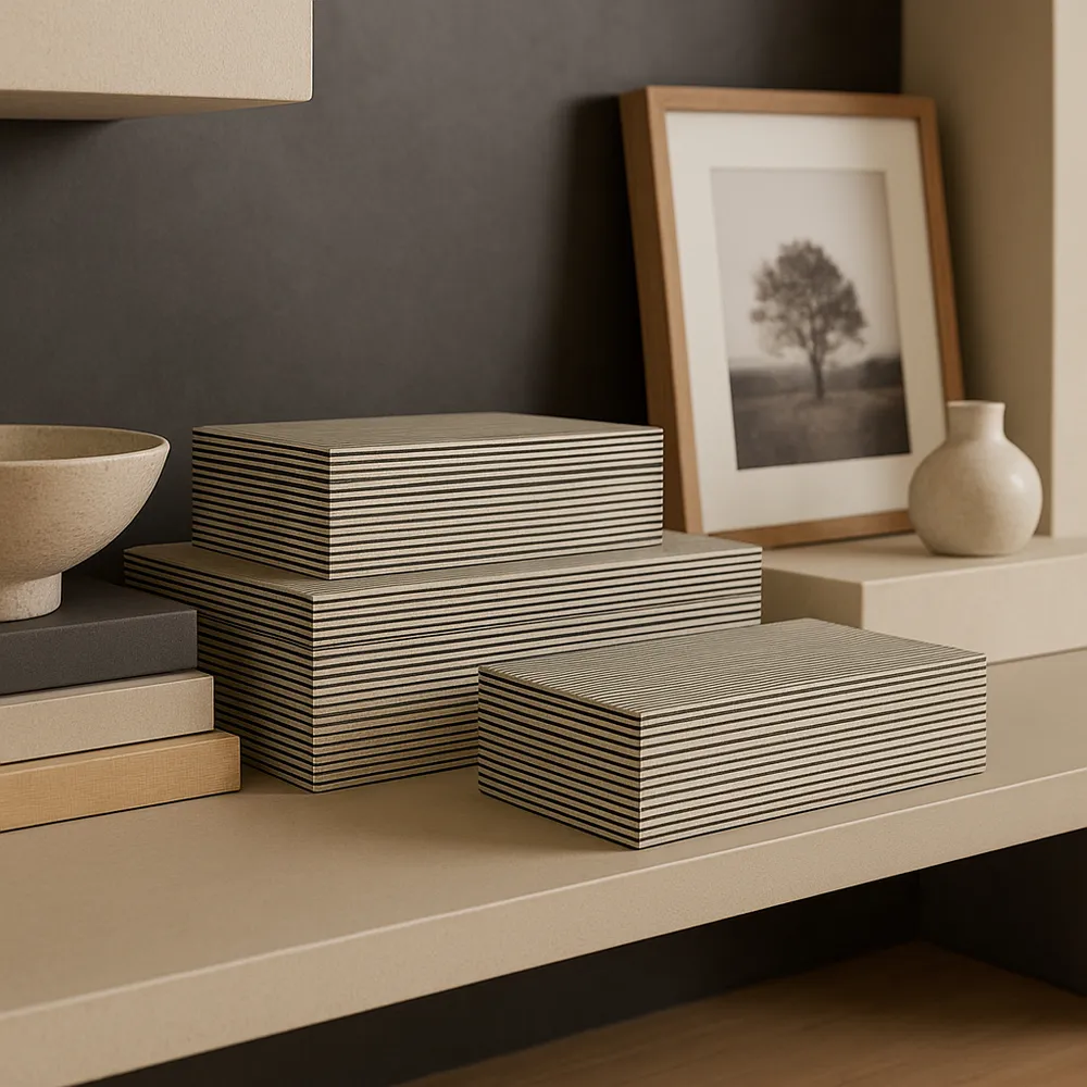 TILTONBROOK SET OF 3 WHITE BOXES 4 (IN)