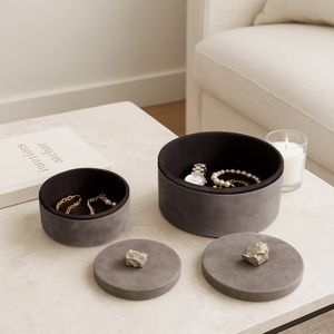 GRAYSONHAVEN SET OF 2 GRAY BOXES 5 (IN) 11