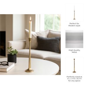 DALELEY GOLD CANDLE HOLDER 17 (IN) 10