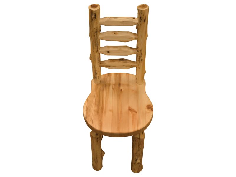 Cedar Bistro Ladder-back Log Side Chair - Coffee 3
