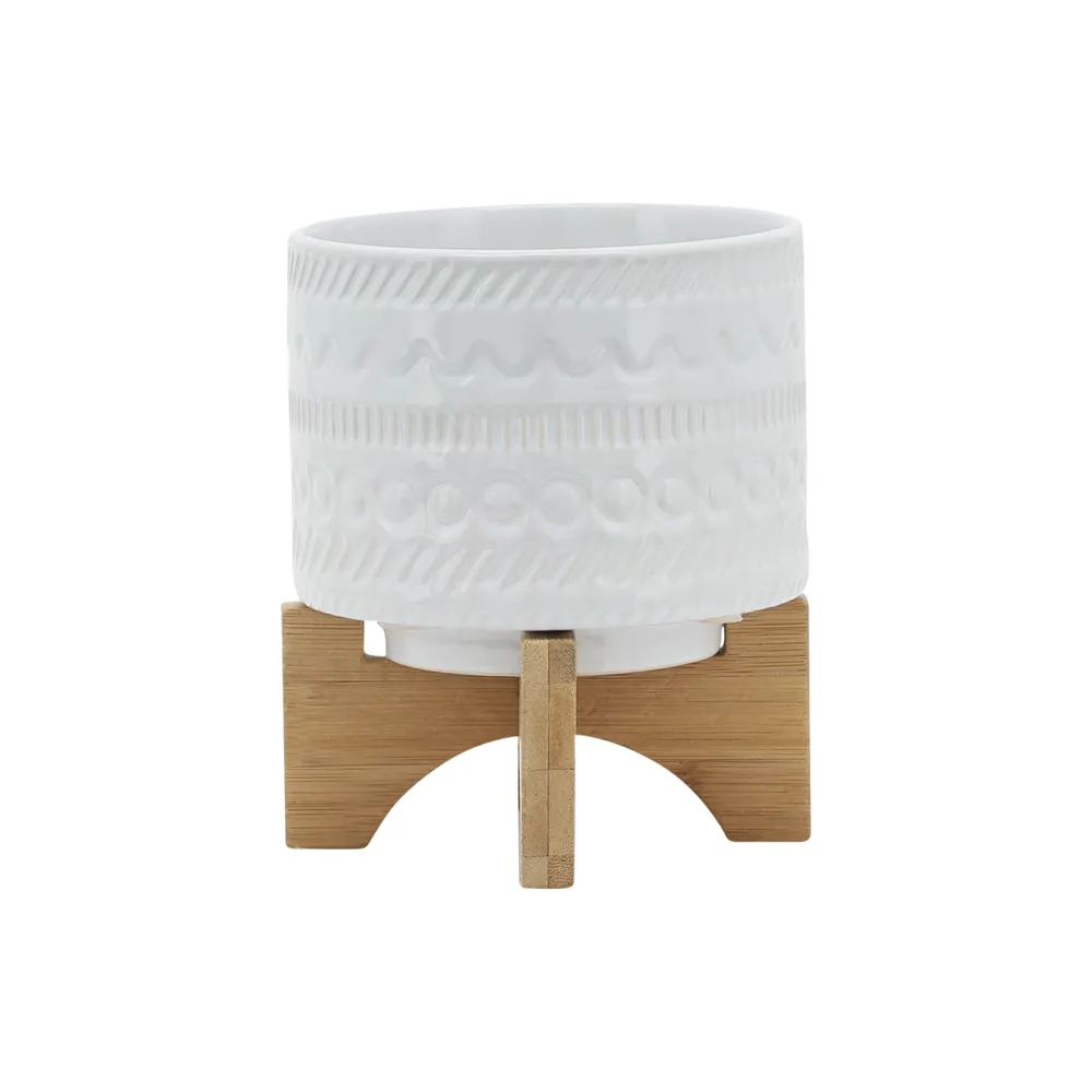 DORSETPORT WHITE PLANTER 8 (IN)