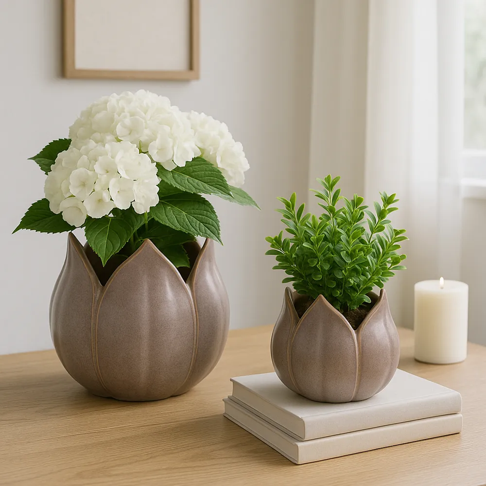 GENTRYWIND SET OF 2 PURPLE PLANTER 7 (IN)