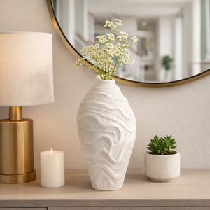 CAMDENSHAW WHITE VASE 14 (IN) 13