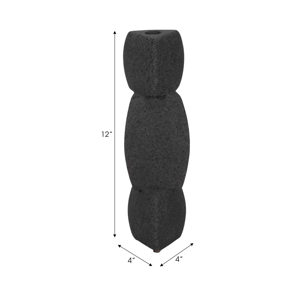 ENNISVALE BLACK CANDLE HOLDER 12 (IN)