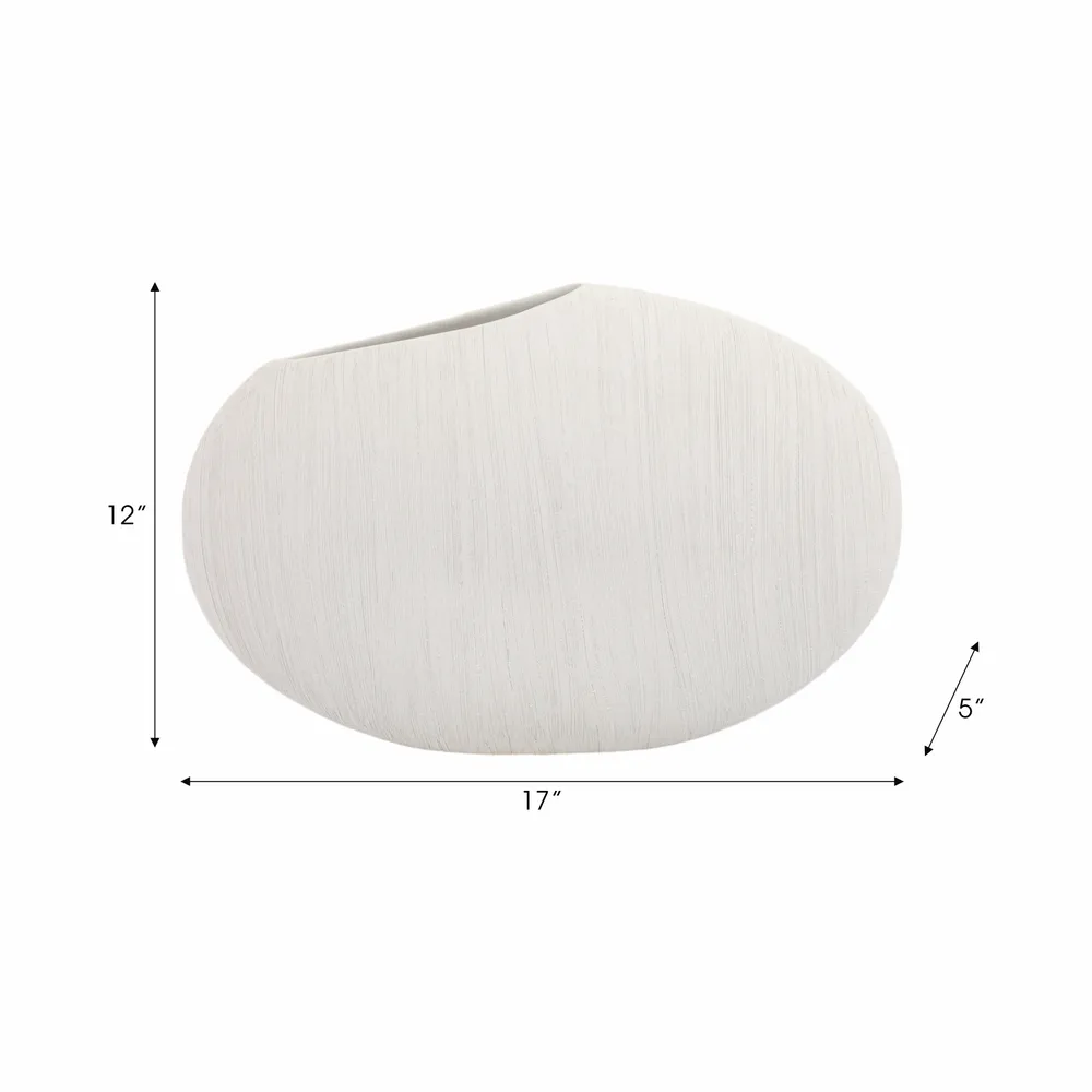 MARCHOLM WHITE VASE 11 (IN)