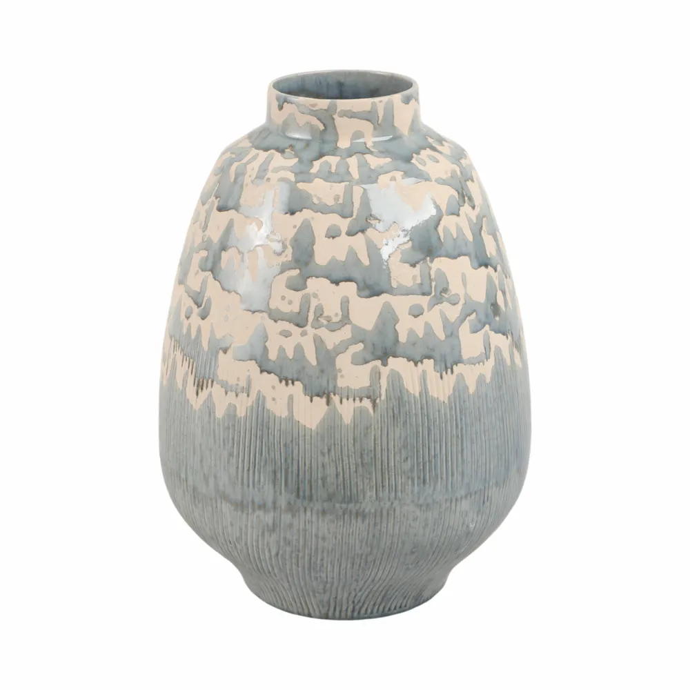TROY GRAY VASE 14 (IN)