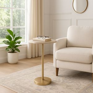 BIRCHWORTH IVORY ACCENT TABLE 25 (IN) 13