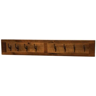 Barnwood Wall Coat Rack - 48-inch with 8 Pegs