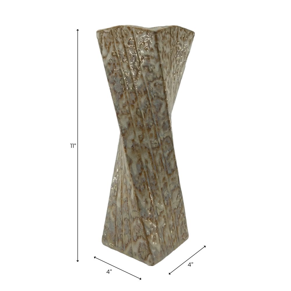 GREYSONCROSS BROWN VASE 11 (IN)