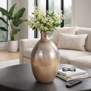 ELMONTDALE GOLD GLASS VASE 18 (IN) 11