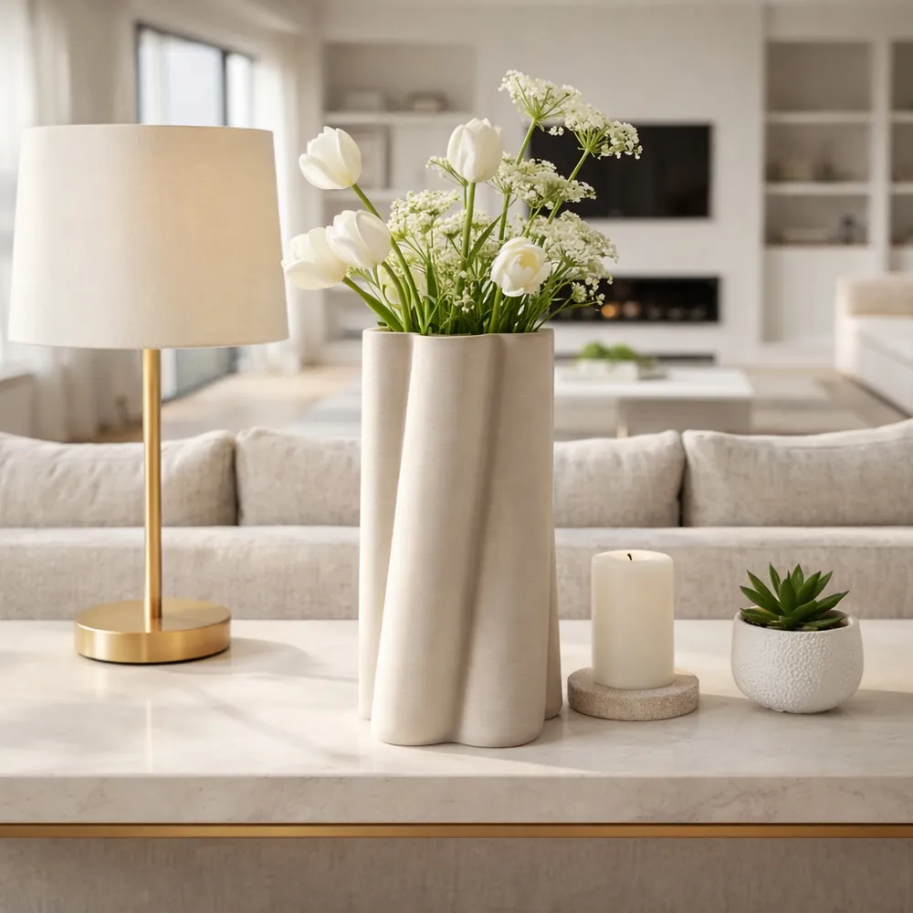 HOPEBEACH GRAY VASE 15 (IN)