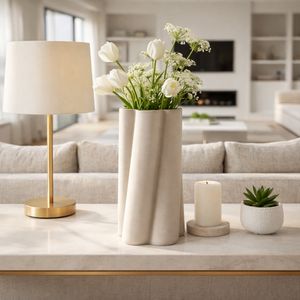 HOPEBEACH GRAY VASE 15 (IN) 12