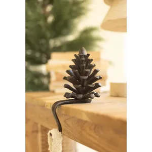 Cast Iron Pinecone Stocking Holder 4