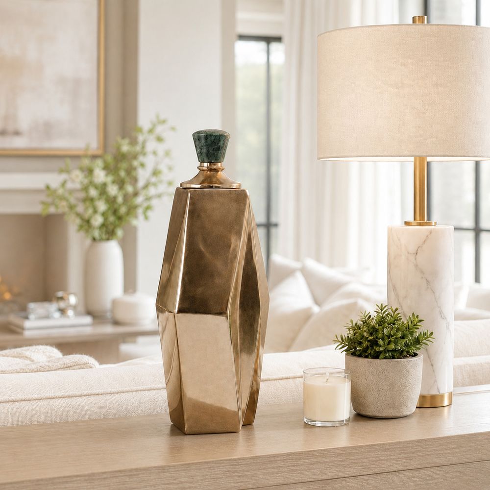 FRAZER GOLD VASE 17 (IN)