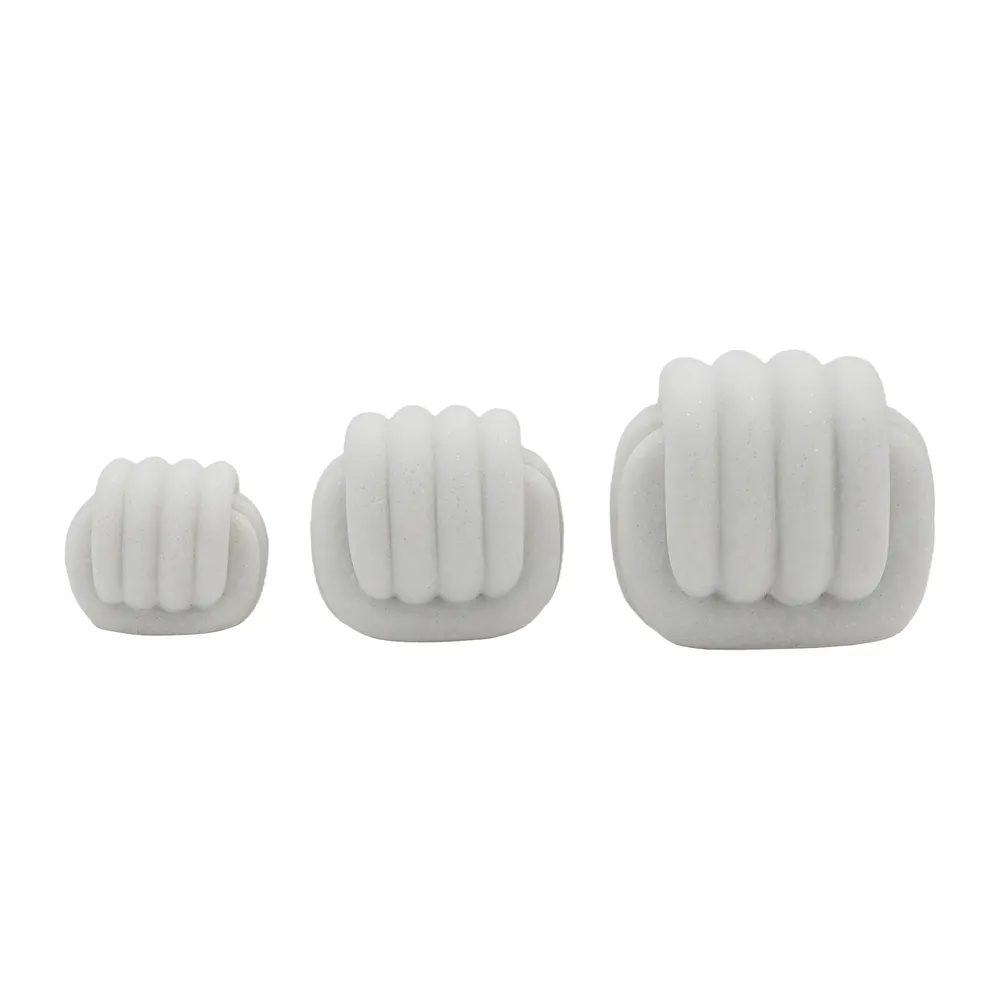 BARNETRIDGE SET OF 3 WHITE DECOR 5 (IN)