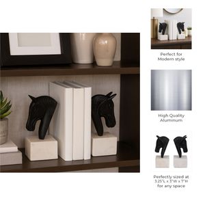 PARKERMOOR SET OF 2 BLACK BOOKENDS 8 (IN) 9