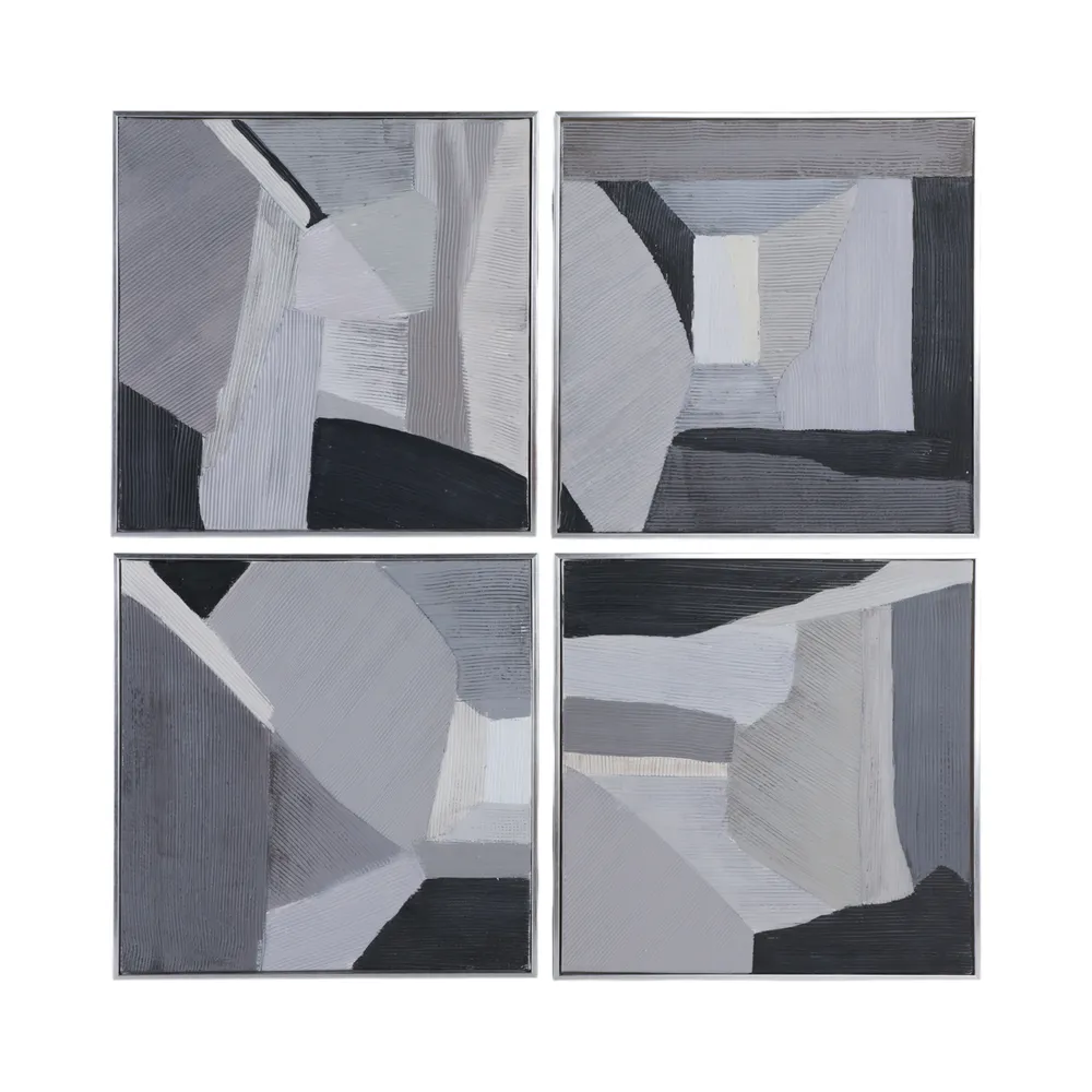 GAIGEOAK SET OF 4 BLACK ART 20 (IN)