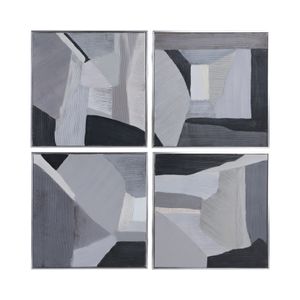 GAIGEOAK SET OF 4 BLACK ART 20 (IN) 1