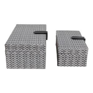 BECKETTLAKE SET OF 2 BLACK BOXES 5 (IN) 6