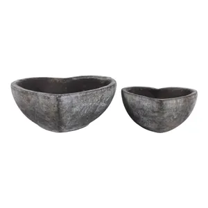 DEVONCLIFF SET OF 2 BROWN PLANTER 4 (IN) 4