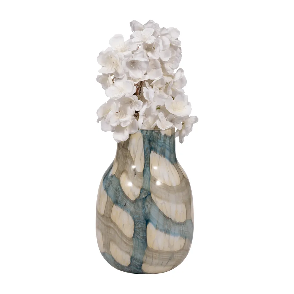 CRANEWORTH BLUE GLASS VASE 10 (IN)