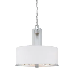 Pendenza 20'' Wide 3-Light Chandelier - Brushed Nickel 1