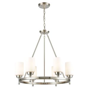 Dawson 25'' Wide 6-Light Chandelier - Satin Nickel 1