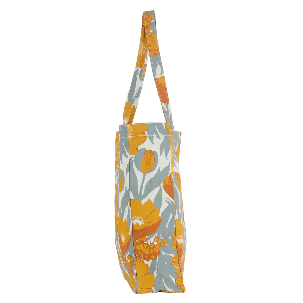 Icelandic Poppies Gold Little Shopper Canvas Tote Bag