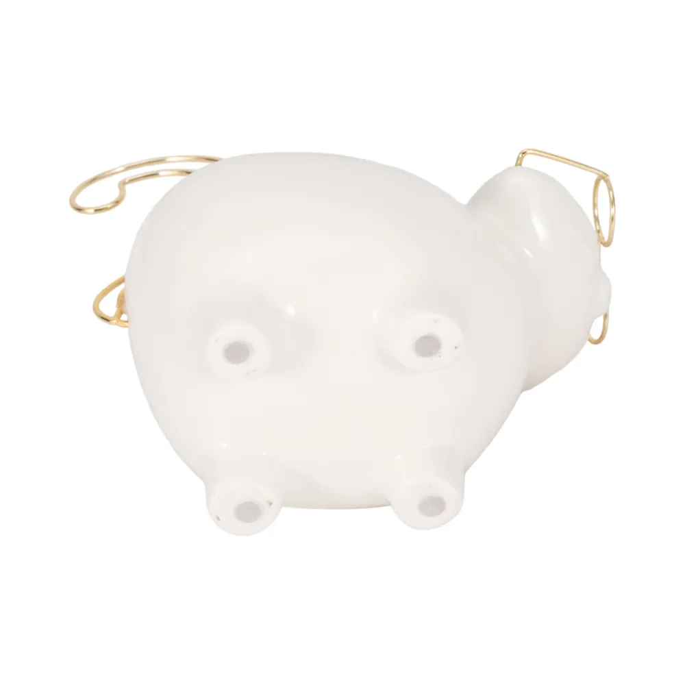 CARLINOAK WHITE TRINKET DISH 8 (IN)