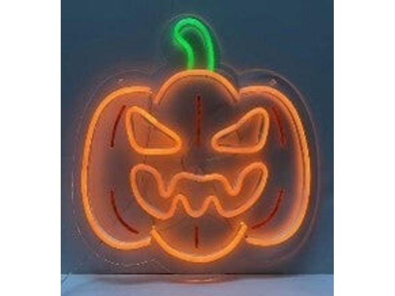 14" Orange Pumpkin Neon Light - Electric 5