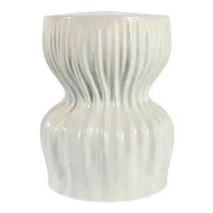 LEONAMILL WHITE GARDEN STOOL 19 (IN) 6