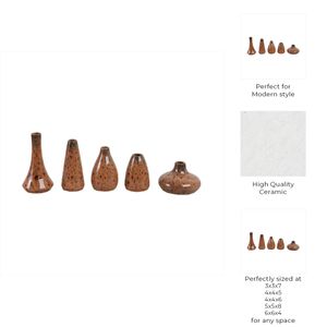 PAXTON SET OF 5 BROWN VASES 8 (IN) 9