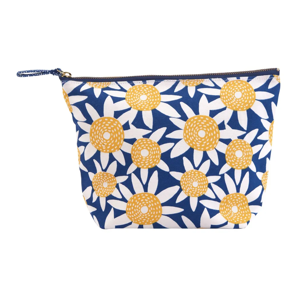 Straw Sunflower Yellow Large Essential Canvas Pouch