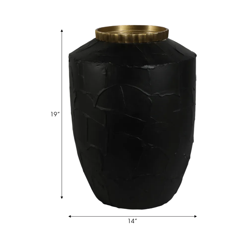 BLAINECLIFF BLACK VASE 19 (IN)
