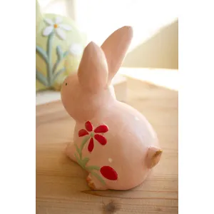 Set of 2 Colorful Faux Concrete Bunnies 3