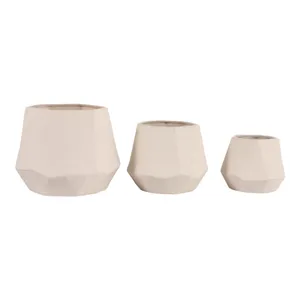 SLATERMILL SET OF 3 WHITE VASES 7 (IN) 4
