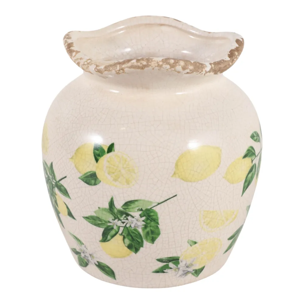 ROSEOAK YELLOW VASE 7 (IN)